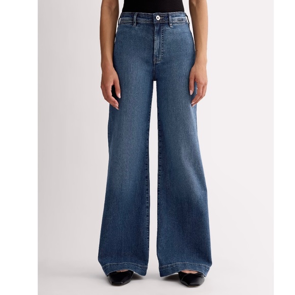 ✨PRICE DROP✨ EVERLANE Jeans The HIGH-KEY Mid indigo Jeans New 33 /16 - Picture 1 of 12